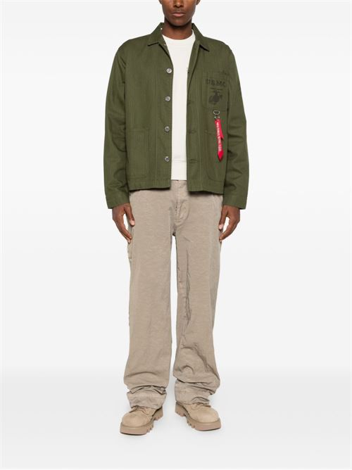 Overshirt uomo Alpha Industries verde militare Alpha Industries | 266113142